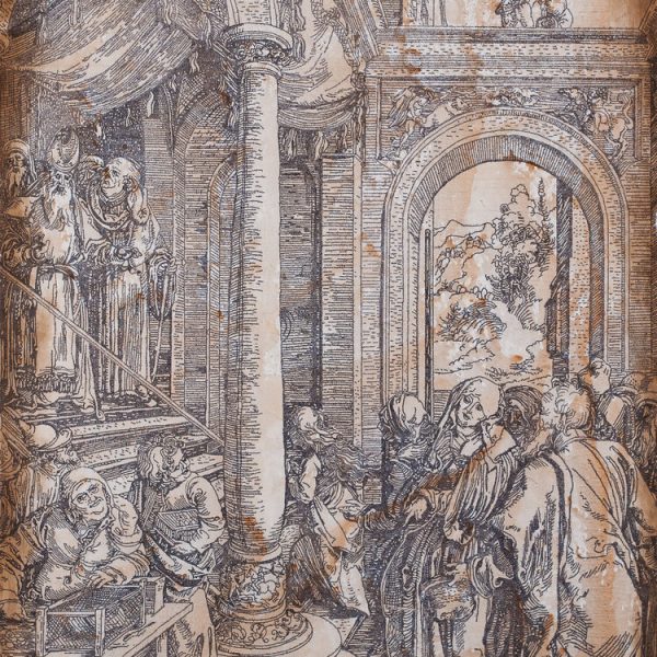 Samuel I of Dürer #8 2012 Acrylic and drawing paper on canvas 98.5 x 60.5 inches
