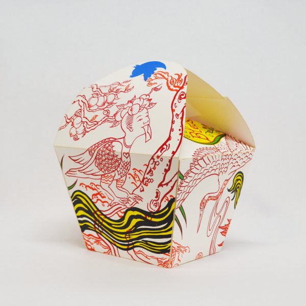 Take Out (Folded View)   2012 3-D Lithograph   20.5 x 21.5 inches (unfolded)