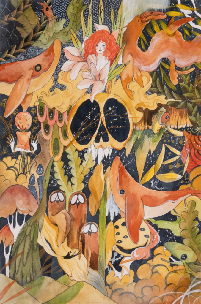 ATREYU MONIAGA, Lily, 2022, Watercolor on Paper, 40 x 60 cm