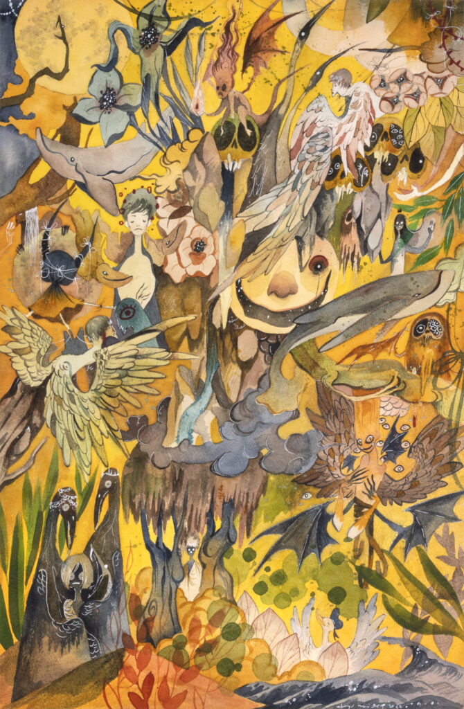 ATREYU MONIAGA, Mixed Feelings, 2022, Watercolor on Paper, 40 x 60 cm