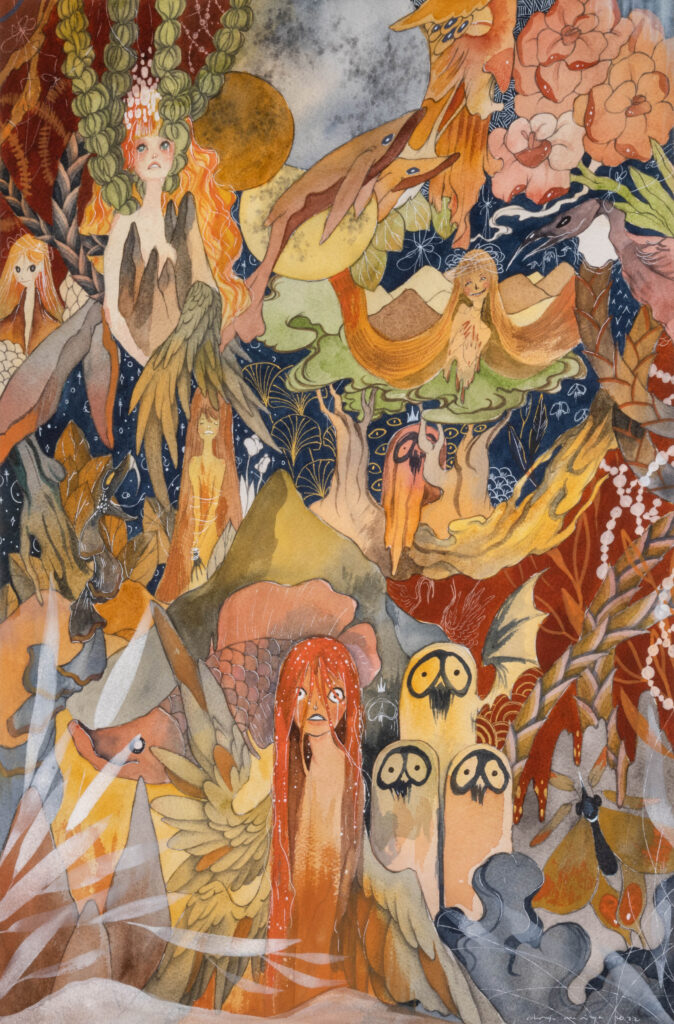 ATREYU MONIAGA, Sendu Selalu, 2022, Watercolor on Paper, 40 x 60 cm